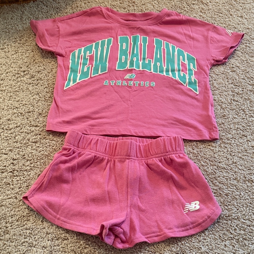 New Balance Pink and Green Athletic Outfit